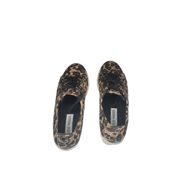 Steve Madden Emmi Sz 7.5‎ M Sneakers Women Cheetah Print Casual Boho - Picture 4 of 6